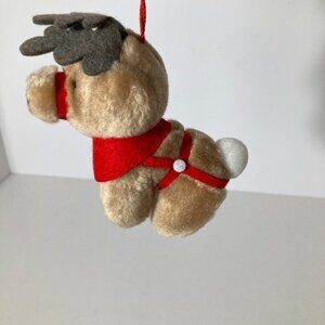 Vintage 1985 McDonalds Reindeer‎ Coca Cola Plush Ornament 4"